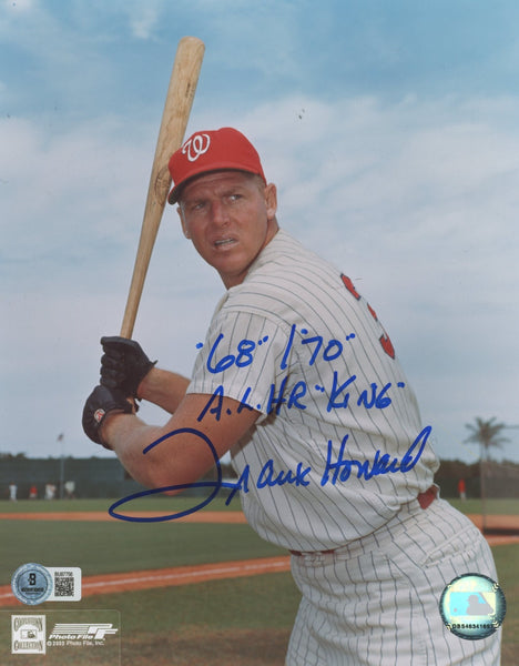Senators Frank Howard 68/70 AL HR King Authentic Signed 8x10 Photo BAS #BU87756