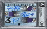 (3) Flacco, Lewis & Reed Signed 2009 SPX Trios #BAL #23/25 Card Auto 10 BAS Slab
