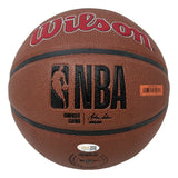 Dennis Rodman Signed Chicago Bulls NBA Wilson Logo Basketball JSA QR