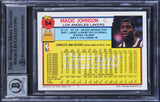 Lakers Magic Johnson Signed 1992 Topps Gold #54 Card Auto Graded 10! BAS Slabbed