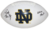 Rudy Ruettiger Autographed/Signed Notre Dame Logo Football Beckett 40605