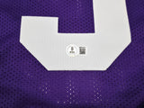 LSU TIGERS ODELL BECKHAM JR. AUTOGRAPHED PURPLE JERSEY BECKETT WITNESS 243262