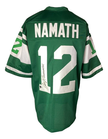 Joe Namath New York Signed Green Football Jersey BAS+Online Auctions