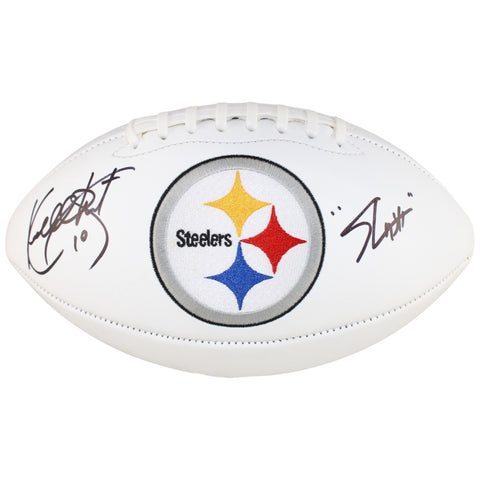 Kordell Stewart Signed Pittsburgh Steelers Logo Football Slash Beckett 52789