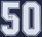 Sean Lee Signed Cowboys 35x43 Custom Framed Jersey (JSA) Pro Bowl Linebacker