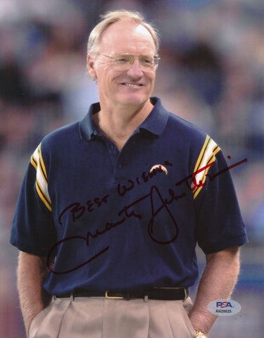 Marty Schottenheimer Signed/Auto 8x10 Photo San Diego Chargers PSA/DNA 188161