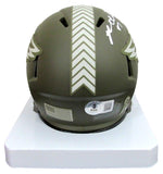 Brent Celek Signed Salute To Service Mini Football Helmet Eagles Beckett 187620