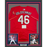 Framed Autographed/Signed Paul Goldschmidt 35x39 Cardinals Jersey Fanatics COA