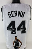 George Gervin Signed San Antonio Spur Photo Jersey "Iceman" (JSA COA) The Iceman