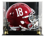Alabama DeVonta Smith Signed Full Size Speed Rep Helmet W/ Case BAS Witnessed