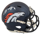 Broncos Shannon Sharpe Signed 2024 Speed Mini Helmet W/ Case BAS Witnessed