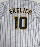 SAL FRELICK Signed Custom Replica Brewers Pinstripe Jersey AUTO - BAS