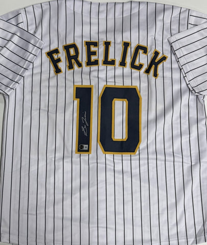 SAL FRELICK Signed Custom Replica Brewers Pinstripe Jersey AUTO - BAS