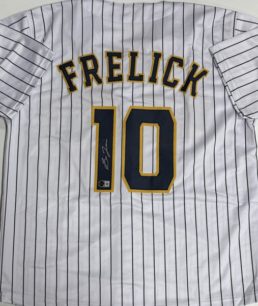 SAL FRELICK Signed Custom Replica Brewers Pinstripe Jersey AUTO - BAS