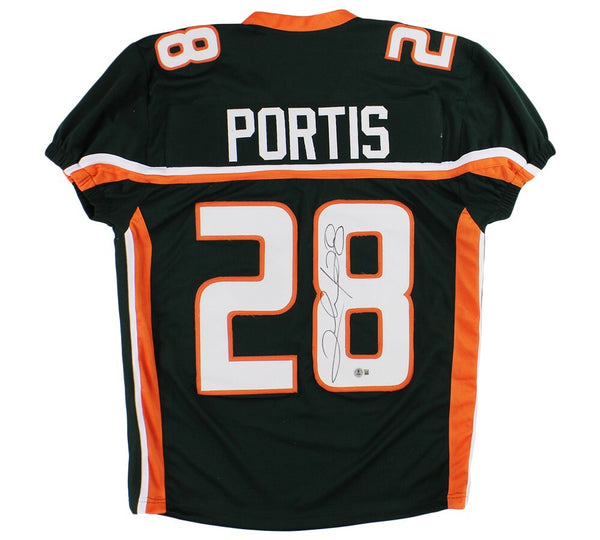 Clinton Portis Signed Miami Custom Green Jersey