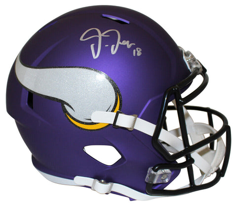Justin Jefferson Signed Minnesota Vikings F/S Helmet Beckett 35342