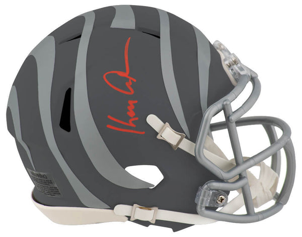 Ken Anderson Signed Bengals SLATE Riddell Speed Mini Helmet - (SCHWARTZ COA)