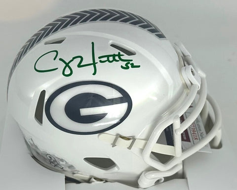 Packers CLAY MATTHEWS Signed Alternate 2024 SALUTE Speed Mini Helmet AUTO - JSA