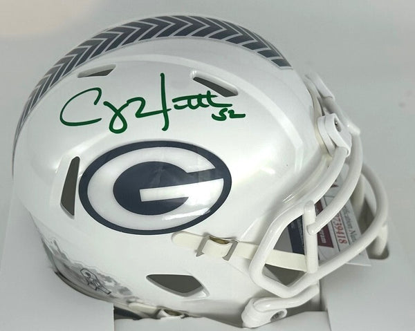 Packers CLAY MATTHEWS Signed Alternate 2024 SALUTE Speed Mini Helmet AUTO - JSA