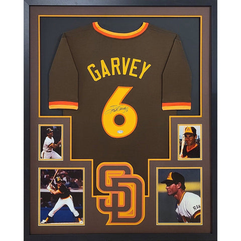 Steve Garvey Autographed Signed Framed San Diego Padres Jersey PSA/DNA