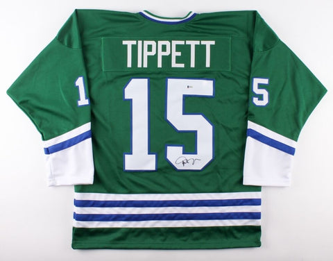 Dave Tippett Signed Hartford Whalers Jersey (Beckett) Playing career 1983-1995
