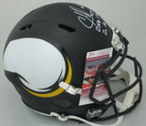 Vikings CHAD GREENWAY Signed Full Size AMP Replica Helmet AUTO w/ 2 Scripts JSA