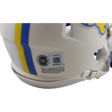 Torry Holt Autographed Los Angeles Rams Retro Mini Helmet Beckett Witness 56893