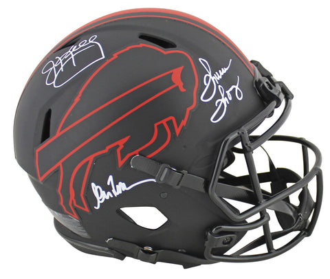Bills (3) Kelly, Thomas & Reed Signed Eclipse Full Size Speed Proline Helmet JSA