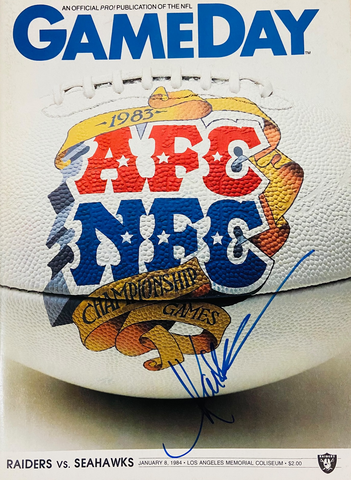 Marcus Allen Signed 1/8/1984 Gameday Championship Magazine Beckett 38081