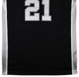 Spurs Tim Duncan 2001-02 Game Worn Nike +4" Extra Length Black Road Jersey