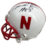 Mike Rozier/Johnny Rodgers Signed/Inscr Oklahoma Mini Football Helmet JSA 213137