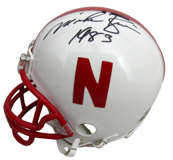 Mike Rozier/Johnny Rodgers Signed/Inscr Oklahoma Mini Football Helmet JSA 213137