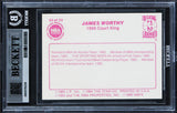 Lakers James Worthy Signed 1986 Star Court Kings #33 Card Auto 10! BAS Slabbed