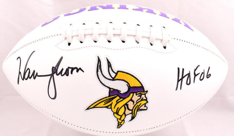 Warren Moon Autographed Minnesota Vikings Logo Football w/HOF-Beckett W Hologram