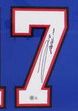 Josh Allen Signed Buffalo Bills Large Framed Blue Jersey
