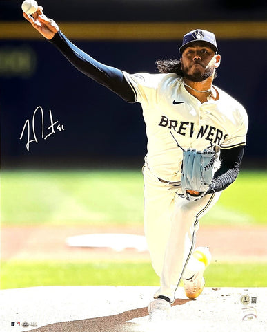 Milw Brewers All Star FREDDY PERALTA Signed 16x20 Photo #17 AUTO - BAS