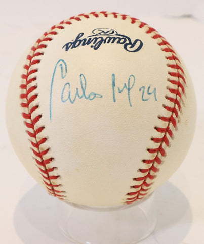 Carlos Mendoza Autographed Official Major League Baseball JSA COA