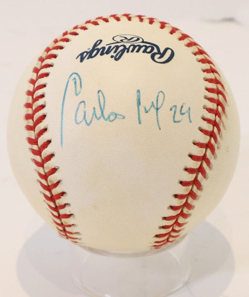 Carlos Mendoza Autographed Official Major League Baseball JSA COA