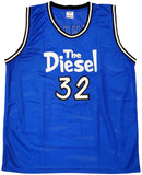 MAGIC SHAQUILLE SHAQ O'NEAL AUTOGRAPHED BLUE JERSEY THE DIESEL BECKETT 202310