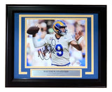 Matthew Stafford Signed Framed 8x10 Los Angeles Rams Photo PSA Hologram