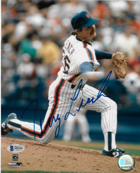 Terry Leach Autographed New York Mets 8x10 Photo Beckett Authenticated