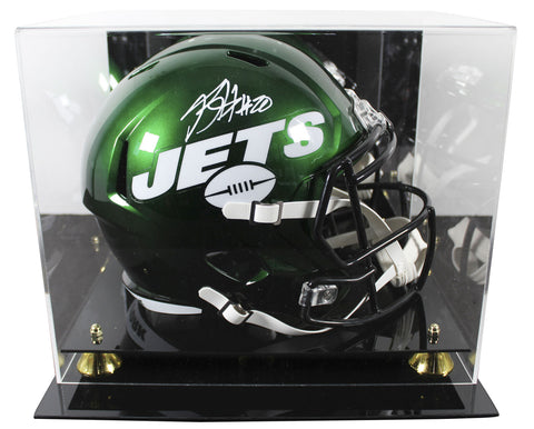Jets Breece Hall Authentic Signed Full Size Speed Rep Helmet W/ Case Fanatics