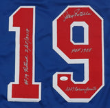 Jean Ratelle Signed New York Rangers Jersey (JSA COA) 3xInscribed See Photos HOF