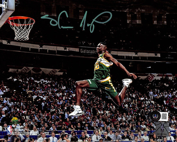 Shawn Kemp Autographed/Signed Seattle Super Sonics 8x10 Photo BAS 42863