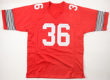 Chris Spielman Signed Ohio State Buckeyes Jersey (JSA) Detroit Lion LB 1988-1995