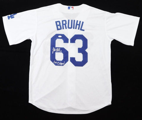 Justin Bruihl Signed Los Angeles Jersey Inscribed "Go Dodgers" (JSA COA) Pitcher