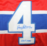 Jean Beliveau Signed Canadiens Captains Jersey Inscribed "H.O.F. 1972" (JSA COA)