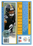 Kaleb Johnson Autographed Steelers 25 Donruss Optic Base #232 Card Beckett 57022