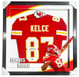 Travis Kelce Chiefs Signed Jersey LED Lighting 3D Custom Framed BAS Beckett