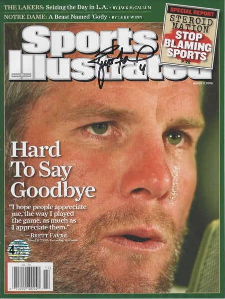 Packers BRETT FAVRE Signed Mar 17th, 2008 Sports Illustrated Magazine SI AUTO